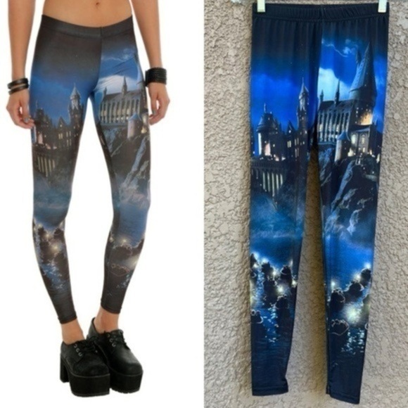 Hot Topic Harry Potter Hogwarts Leggings Womens Art‎ Wear - Picture 1 of 14